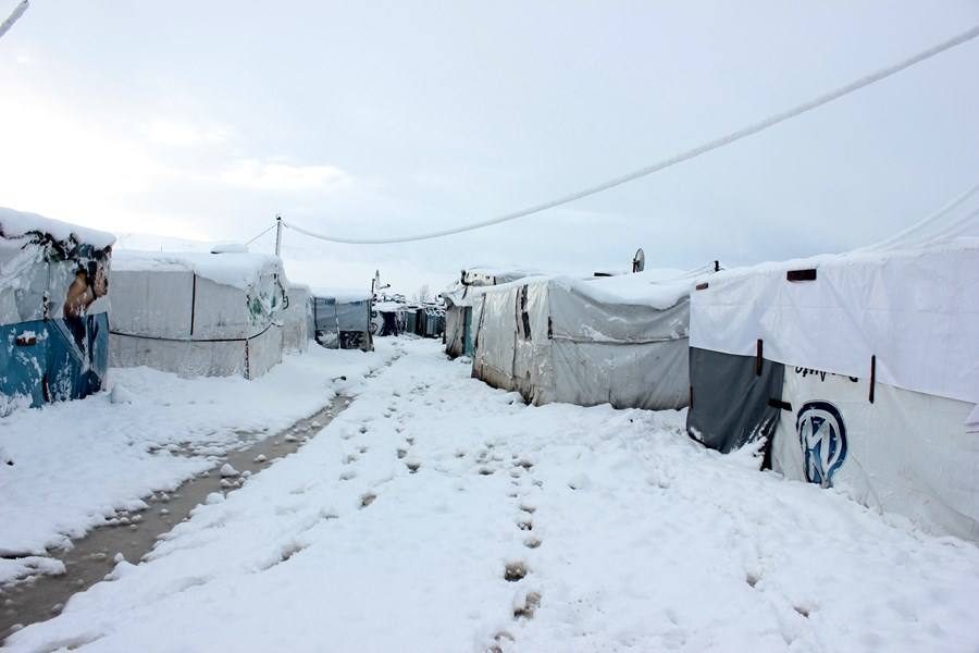 Flyktingläger i Mellanöstern vintern 2015.     Bild: CLMC/Jean J. Khoury