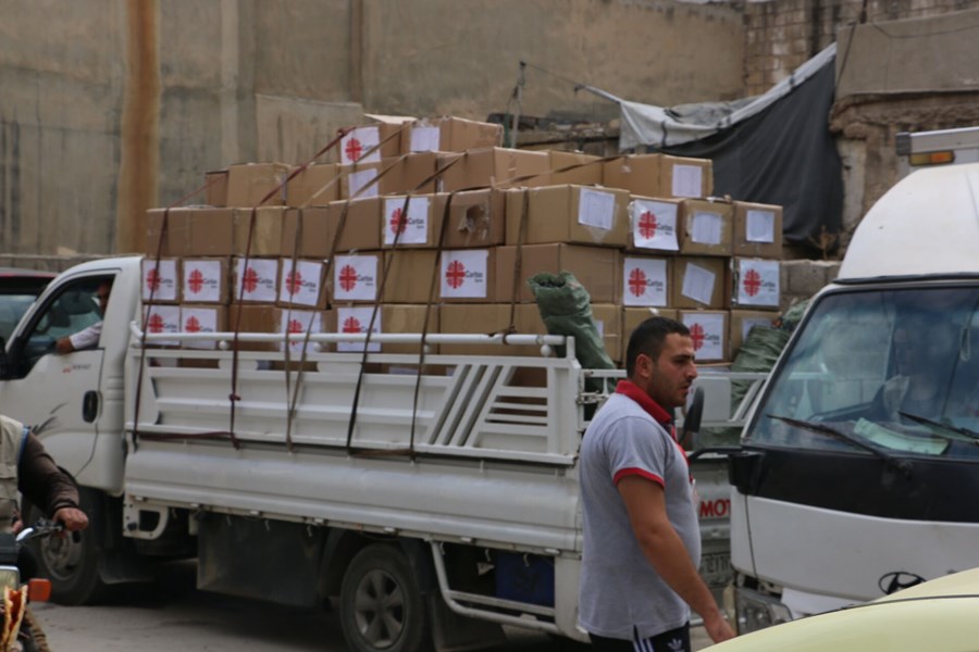 Caritas kör in förnödenheter i norra Syrien. Bild: Caritas Internationalis