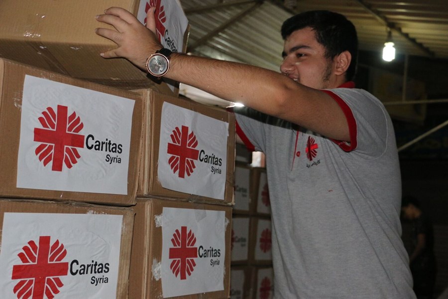 Caritas för in hjälp i norra Syrien. Bild: Caritas Internationalis