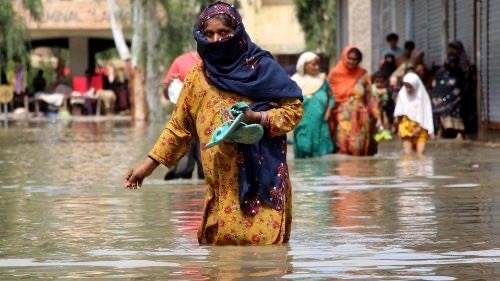 En tredjedel av Pakistan är översvämmat. Foto: Vatican News