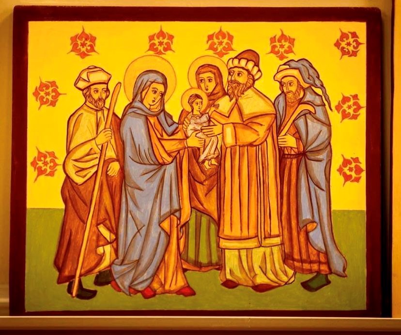 En av ikonerna målade under ikonmålarkursen med Ruzanna från Mötesplats Caritas i Stockholm.