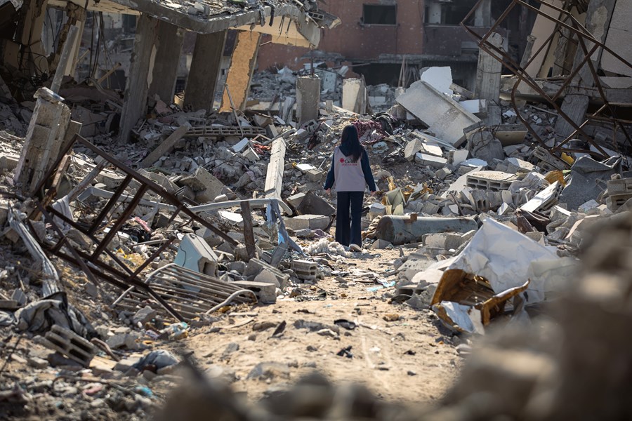 Hjälparbetare svälter i Gaza - tillsammans med befolkningen de ska hjälpa. Foto: Caritas Jerusalem.